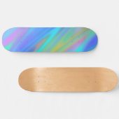 Trendy luxe groen blauw paarse faux holografisch persoonlijk skateboard (Horizontaal)