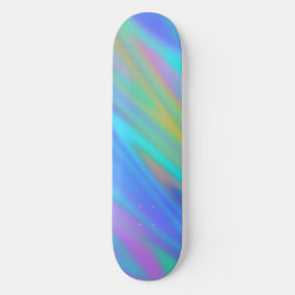 Trendy luxe groen blauw paarse faux holografisch persoonlijk skateboard