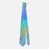 Trendy luxe groen blauw paarse faux holografisch stropdas (Voorkant)