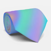 Trendy luxe groen blauw paarse faux holografisch stropdas (Opgerold)