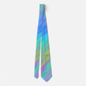 Trendy luxe groen blauw paarse faux holografisch stropdas (Achterkant)