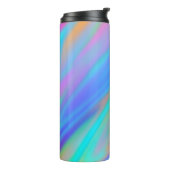 Trendy luxe groen blauw paarse faux holografisch thermosbeker (Gedraaid links)