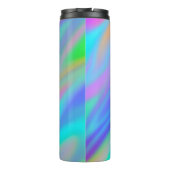 Trendy luxe groen blauw paarse faux holografisch thermosbeker (Achterkant)