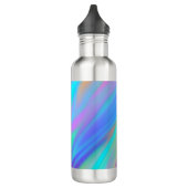 Trendy luxe groen blauw paarse faux holografisch waterfles  (Links)