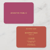 Trendy Luxe Modern Elegant Sjabloon Professional Visitekaartje (Voorkant / Achterkant)