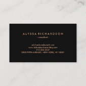 Trendy Luxe Roos Gold Floral Pattern Visitekaartje (Achterkant)