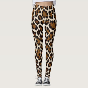 Trendy luxe wit luipaard Elegant Collectie Leggings