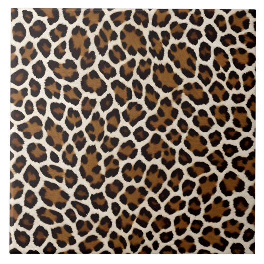 Trendy luxe wit luipaard Elegant Collectie Tegeltje (Voorkant)