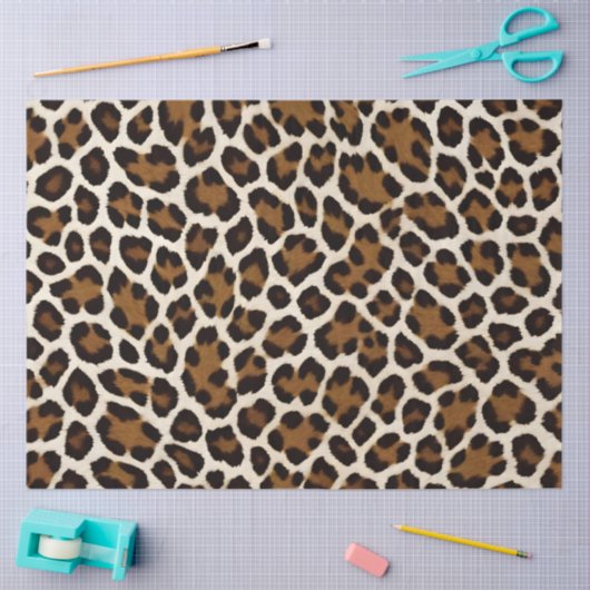 Trendy luxe wit luipaard Elegant Collectie Tissuepapier (Craft)