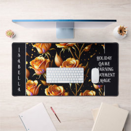 Trendy Luxury Big Gold Roos Collectie Bureaumat