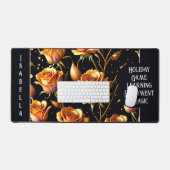 Trendy Luxury Big Gold Roos Collectie Bureaumat (Keyboard & Muis)