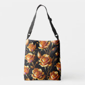 Trendy Luxury Big Gold Roos Collectie Crossbody Tas (Achterkant)