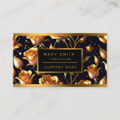 Trendy Luxury Big Gold Roos Collectie Visitekaartje (Voorkant)
