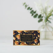 Trendy Luxury Big Gold Roos Collectie Visitekaartje (Staand voorkant)