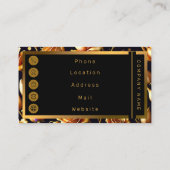 Trendy Luxury Big Gold Roos Collectie Visitekaartje (Achterkant)