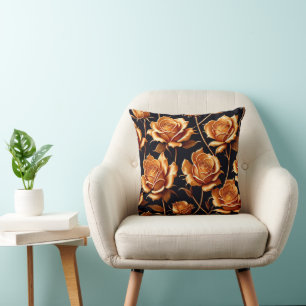 Trendy Luxury Boho Gold Roos Collectie Kussen