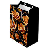Trendy Luxury Boho Gold Roos Collectie Medium Cadeauzakje (Achterkant Gekanteld)