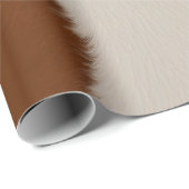 Trendy Luxury Elegant Faux Cow Leather Collection Cadeaupapier (Rol Hoek)