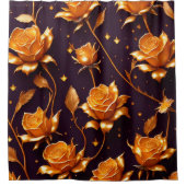 Trendy Luxury Gold Boho Roos Collectie Douchegordijn (Voorkant)