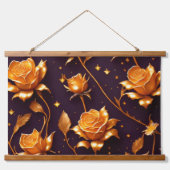 Trendy Luxury Gold Boho Roos Collectie Hangend Wandkleed (Voorkant)