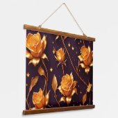 Trendy Luxury Gold Boho Roos Collectie Hangend Wandkleed (Gebogen)