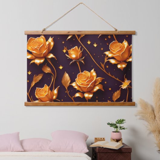 Trendy Luxury Gold Boho Roos Collectie Hangend Wandkleed (Slaapkamer)