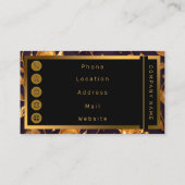 Trendy Luxury Gold Boho Roos Collectie Visitekaartje (Achterkant)