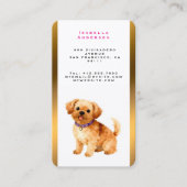 Trendy Luxury Grooming Dog Personalized Collection Visitekaartje (Voorkant)