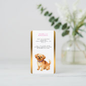 Trendy Luxury Grooming Dog Personalized Collection Visitekaartje (Staand voorkant)