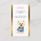 Trendy Luxury Grooming Pet Personalized Collection Visitekaartje (Voorkant)