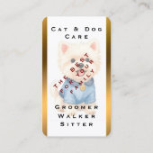 Trendy Luxury Grooming Pet Personalized Collection Visitekaartje (Achterkant)