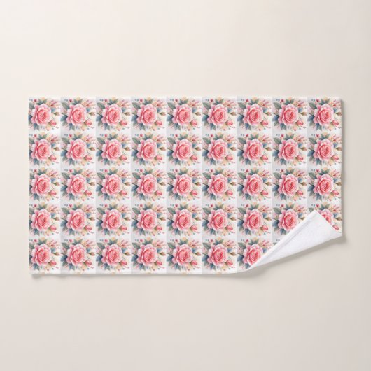 Trendy Luxury Pink Roses Beautiful Collection Bad Handdoek (Handdoek)
