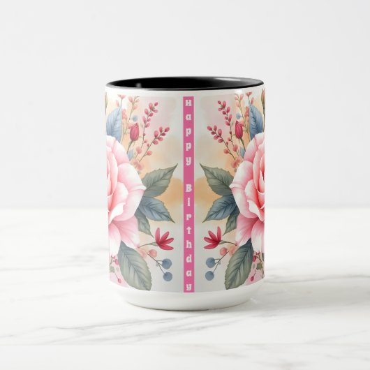 Trendy Luxury Pink Roses Beautiful Collection Mok (Midden)