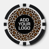 Trendy Luxury White Leopard Elegant Collection Poker Chips (Voorkant)