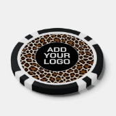Trendy Luxury White Leopard Elegant Collection Poker Chips (Enkel)