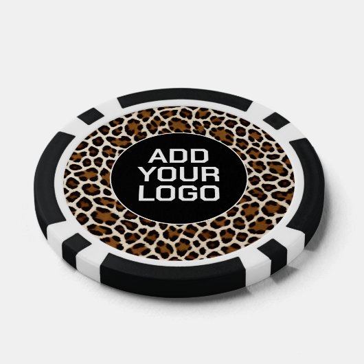 Trendy Luxury White Leopard Elegant Collection Poker Chips (Enkel)