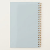 Trendy maatwerk stoffige blauwe bruiloft planner (Achterkant)