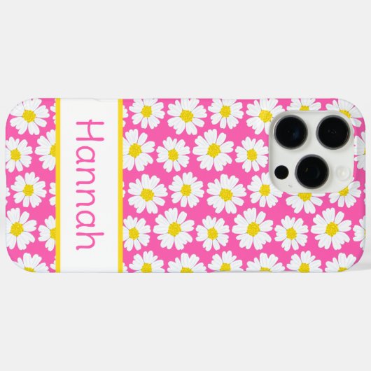 Trendy Madeliefjes Patroon Case-Mate iPhone Case (Achterkant (horizontaal))