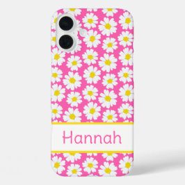 Trendy Madeliefjes Patroon iPhone 16 Plus Hoesje