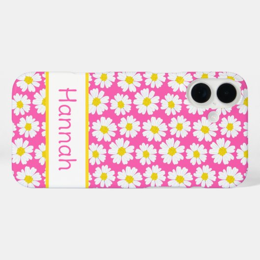Trendy Madeliefjes Patroon Case-Mate iPhone Case (Achterkant (horizontaal))
