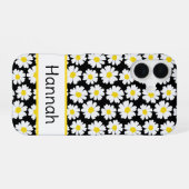 Trendy Madeliefjes Patroon iPhone 16 Hoesje (Achterkant horizontaal)