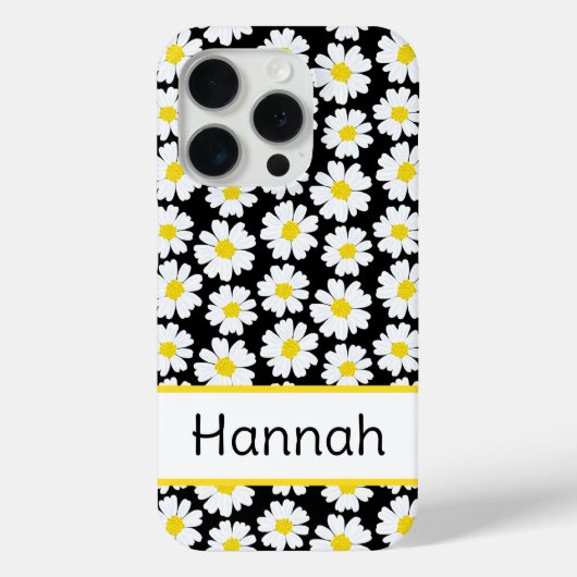 Trendy madeliefjespatroon Case-Mate iPhone case (Achterkant)