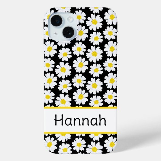 Trendy madeliefjespatroon Case-Mate iPhone case (Achterkant)