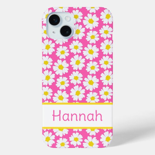 Trendy madeliefjespatroon Case-Mate iPhone case (Achterkant)