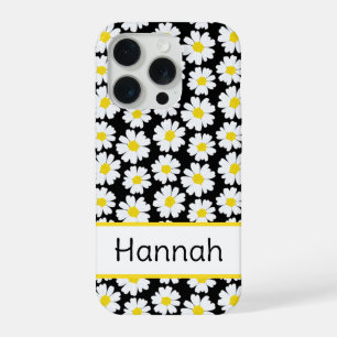 Trendy madeliefjespatroon iPhone 15 pro case