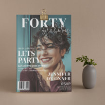 Trendy Magazine Cover | 40ste Verjaardagsfeest
