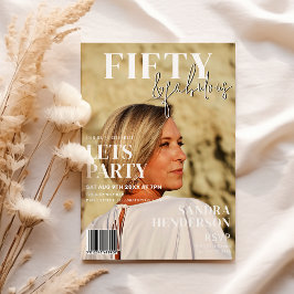 Trendy Magazine Cover | 50ste Verjaardagsfeest Kaart