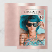 Trendy Magazine Cover-Photo Inspirierte  Kaart (Voorkant / Achterkant)