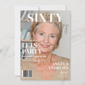 Trendy Magazine Hoesje | 60ste verjaardagsfeestje Kaart (Voorkant)