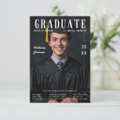 Trendy Magazine Hoesje Foto Afstuderen Kaart (Staand voorkant)